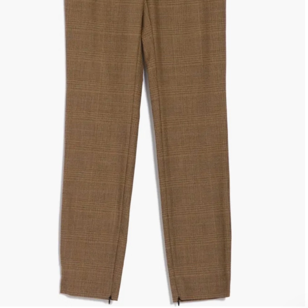 rag & bone rebecca glen Tan Women's skinny Trousers pants wool plaid - Picture 4 of 4